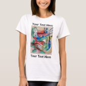 Franz Marc Cubist Landscape with Animals T-Shirt Tシャツ (正面)