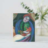 Franz Marc - Girl with a Cat II ポストカード (スタンド正面)