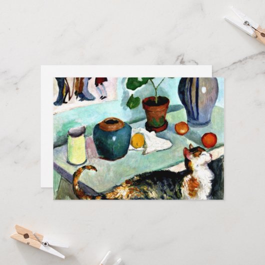 Franz Marc - Still Life with Cat カード (正面/裏面インサイチュ)