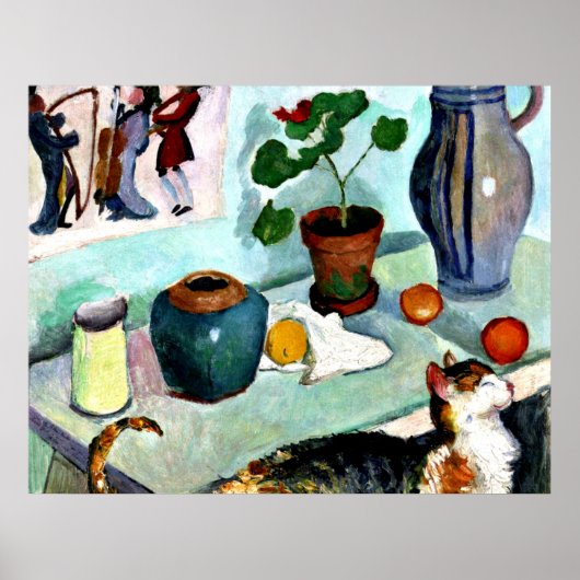 Franz Marc - Still Life with Cat ポスター (正面)