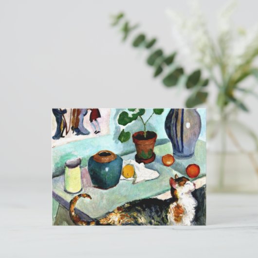 Franz Marc - Still Life with Cat ポストカード (スタンド正面)