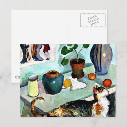 Franz Marc - Still Life with Cat ポストカード (正面/裏面)