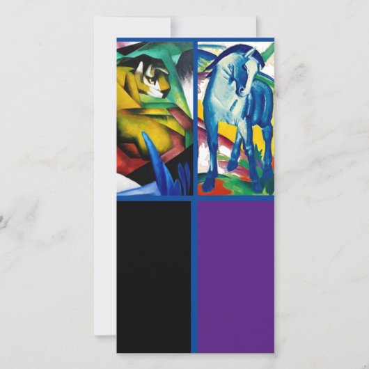 Franz Marc, The Blue Horse, Art Bookmark Card カード (正面)