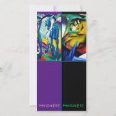 Franz Marc, The Blue Horse, Art Bookmark Card カード (裏面)