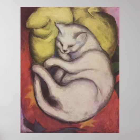 Franz Marc - Tomcat w/イエロークッション1912 Cat Tom ポスター (正面)