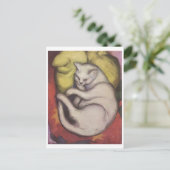 Franz Marc - Tomcat w/イエロークッション1912 Cat Tom ポストカード (スタンド正面)