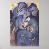 Franz Marc - Tower of Blue Horses 1913 Equestrian ポスター (正面)