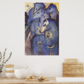 Franz Marc - Tower of Blue Horses 1913 Equestrian ポスター (キッチン)