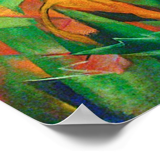 Franz Marc's Animals in a Landscape ポスター (角)