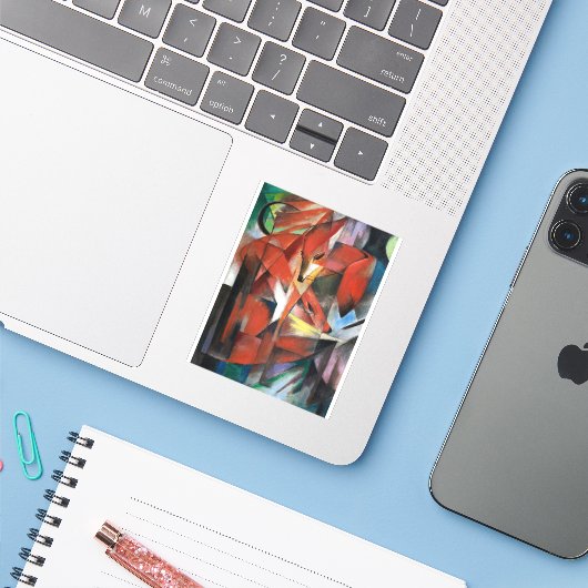 Franz Marc's The Foxes (1913) シール (ノートパソコンとiPhone)