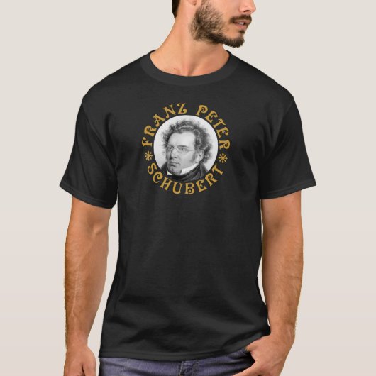 Franz Peter Schubert – 古い金ゴールド- ZZ Tシャツ (正面)