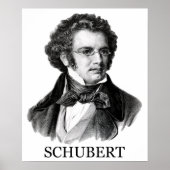 Franz Schubert, black ポスター (正面)