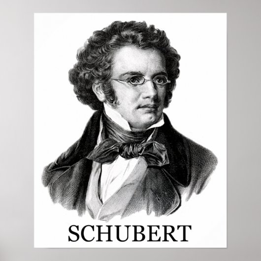 Franz Schubert, black ポスター (正面)