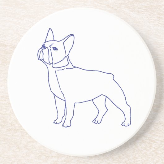 Französische Bulldogge コースター (正面)