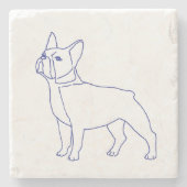 Französische Bulldogge ストーンコースター (正面)