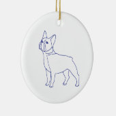 Französische Bulldogge セラミックオーナメント (右)