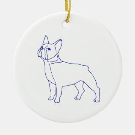 Französische Bulldogge セラミックオーナメント