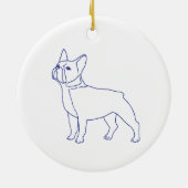 Französische Bulldogge セラミックオーナメント (裏面)