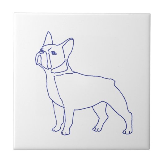 Französische Bulldogge タイル (正面)