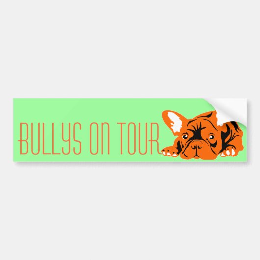Französische Bulldogge バンパーステッカー (正面)