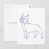 Französische Bulldogge ポストカード (正面/裏面)