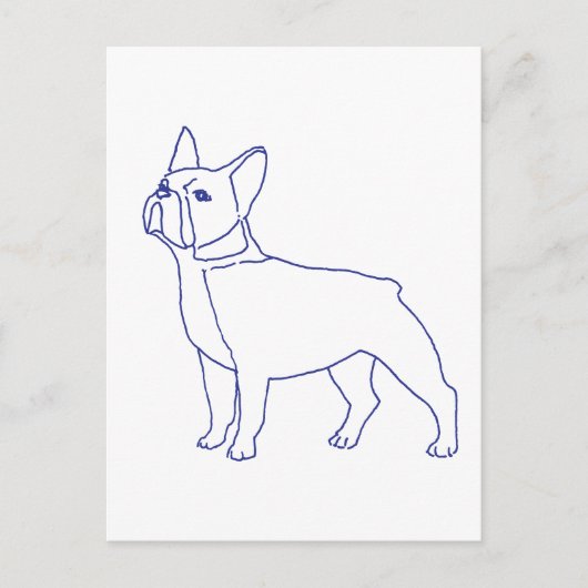 Französische Bulldogge ポストカード (正面)