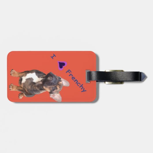 Französische Bulldogge ラゲッジタグ (裏面横)