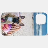 Französische Bulldogge am Strand French Bulldog Case-Mate iPhoneケース (裏面 (横))