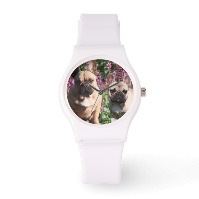 Französische Bulldogge Armbanduhr 腕時計 (正面)