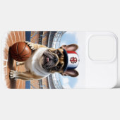 Französische Bulldogge Basketball Bulldog Vatertag Case-Mate iPhoneケース (裏面 (横))