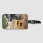 Französische Bulldogge beste Freunde ラゲッジタグ (正面横)