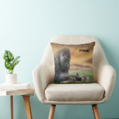 Französische Bulldogge Beste Freunde French Bulldo クッション (椅子)