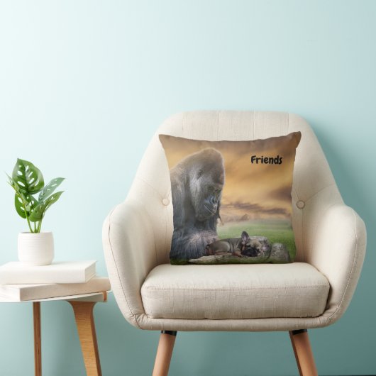 Französische Bulldogge Beste Freunde French Bulldo クッション (椅子)