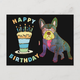 Französische Bulldogge Birthday French Bulldog ポストカード