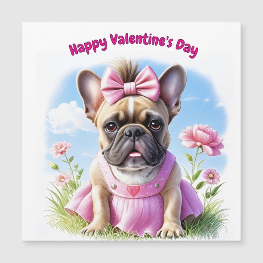 Französische Bulldogge Blumen French Bulldog (正面)