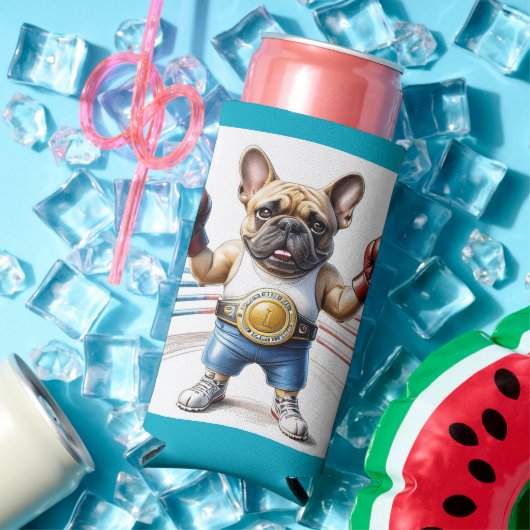 Französische Bulldogge Boxen French Bulldog スリム缶クーラー (インサイチュ 夏)