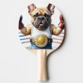 Französische Bulldogge Boxen French Bulldog  卓球ラケット (裏面)