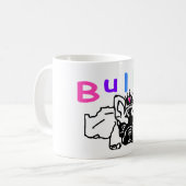 Französische Bulldogge Bully French Bulldog コーヒーマグカップ (正面左)