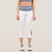 Französische Bulldogge Cartoon French Bulldog カプリレギンス (正面)