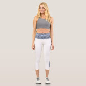 Französische Bulldogge Cartoon French Bulldog カプリレギンス (正面)