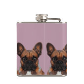 Französische Bulldogge Cartoon French Bulldog フラスク (裏面)