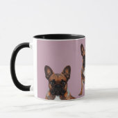 Französische Bulldogge Cartoon French Bulldog マグカップ (左)