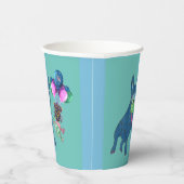 Französische Bulldogge Cartoon French Bulldog 紙コップ (右)