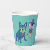 Französische Bulldogge Cartoon French Bulldog 紙コップ (正面)