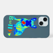 Französische Bulldogge Cartoon French Bulldog iPhone 15ケース (裏面横)