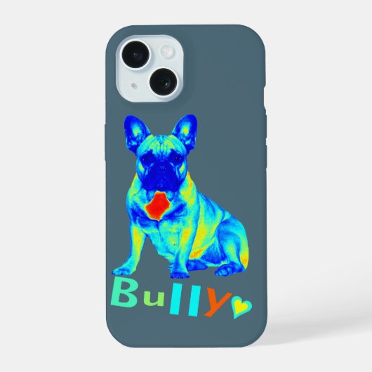 Französische Bulldogge Cartoon French Bulldog iPhone 15ケース (裏面)