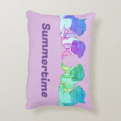 Französische Bulldogge Comic Neon French Bulldog アクセントクッション (裏面(縦))