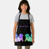 Französische Bulldogge Comic Neon French Bulldog エプロン (インサイチュ)