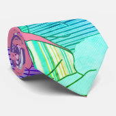 Französische Bulldogge Comic Neon French Bulldog ネクタイ (ロール)