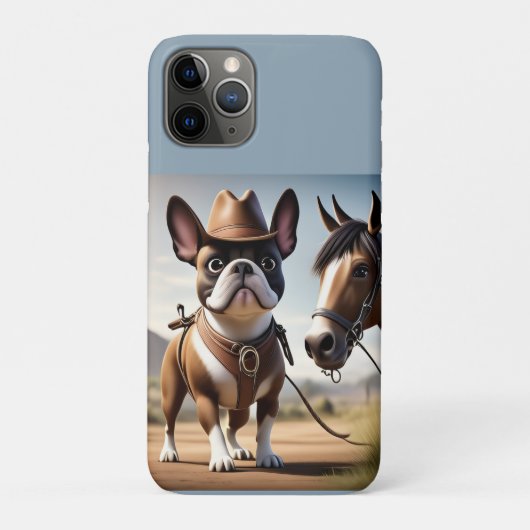 Französische Bulldogge Cowboyhut French Bulldog Case-Mate iPhoneケース (裏)